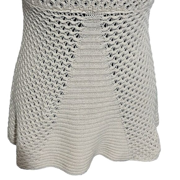 Calvin Klein Jeans Wm's S Sweater Knit 100% Cotton Tunic Top Short Sleeve Boho - Picture 4 of 11